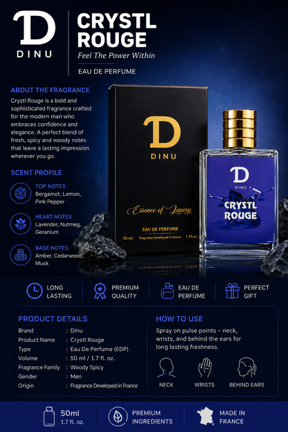 Dinu Crystl Rouge – Feel The Power Within | 50ml